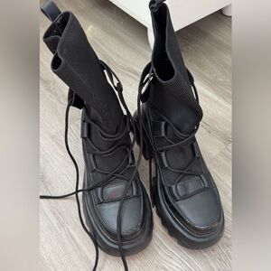Black Chunky Platform Boots